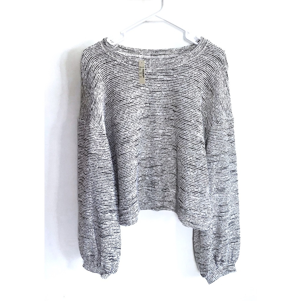 Madewell Texture & Thread Bubble-Sleeve Top Large NWT - Picture 6 of 8